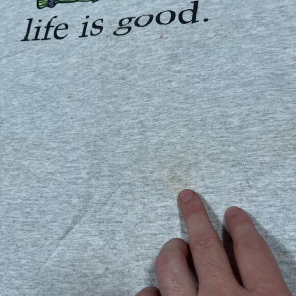 VintGe 90s Edward Gorey T-Shirt Books Cats Life Is Good Size Medium Grey - Picture 8 of 10